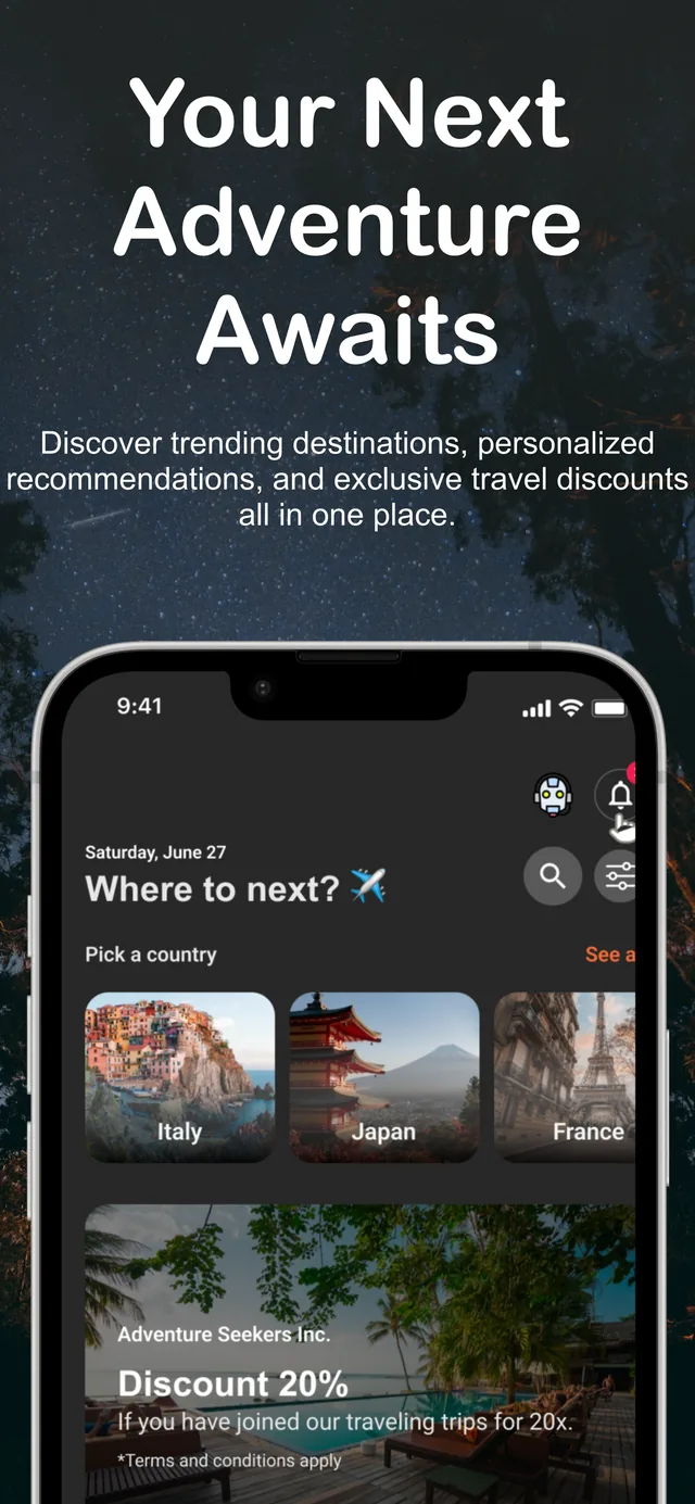 Trekmara app screens showing traveler reels (2 of 2)